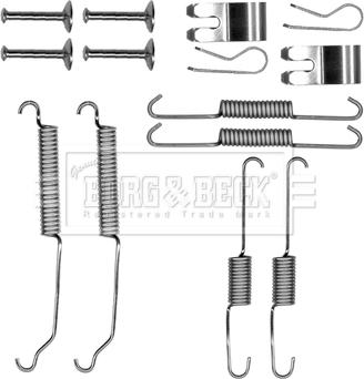 Borg & Beck BBK6316 - Tarvikesarja, jarrukengät inparts.fi