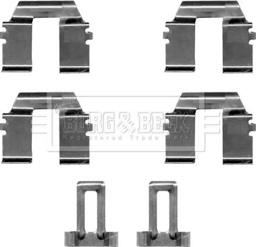 Borg & Beck BBK1476 - Tarvikesarja, jarrupala inparts.fi