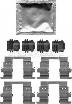 Borg & Beck BBK1612 - Tarvikesarja, jarrupala inparts.fi