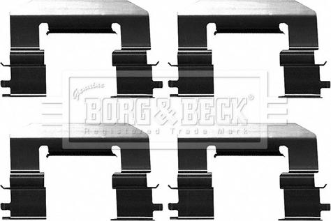 Borg & Beck BBK1625 - Tarvikesarja, jarrupala inparts.fi