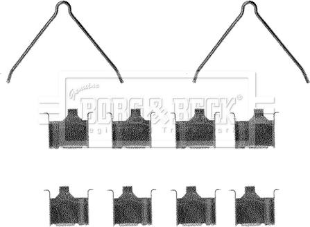 Borg & Beck BBK1081 - Tarvikesarja, jarrupala inparts.fi
