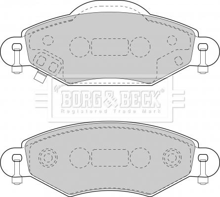 Borg & Beck BBP1808 - Jarrupala, levyjarru inparts.fi