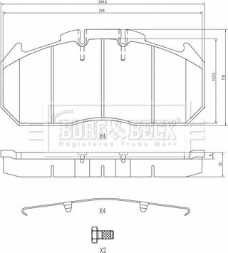 Borg & Beck BBP33003HD - Jarrupala, levyjarru inparts.fi