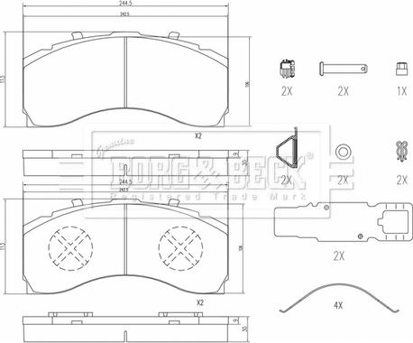 Borg & Beck BBP33015HD - Jarrupala, levyjarru inparts.fi