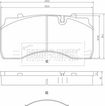 Borg & Beck BBP33016 - Jarrupala, levyjarru inparts.fi