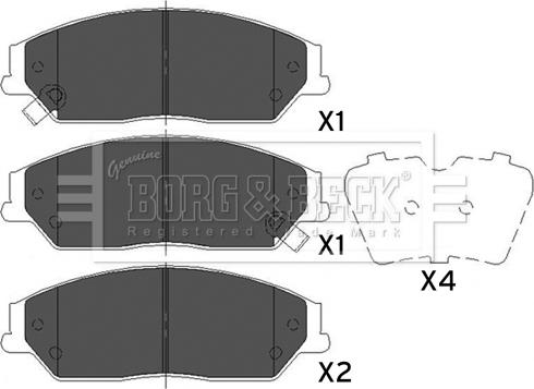 Borg & Beck BBP2493 - Jarrupala, levyjarru inparts.fi