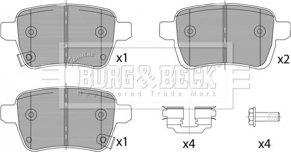 Borg & Beck BBP2460 - Jarrupala, levyjarru inparts.fi