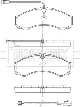 Borg & Beck BBP2551 - Jarrupala, levyjarru inparts.fi