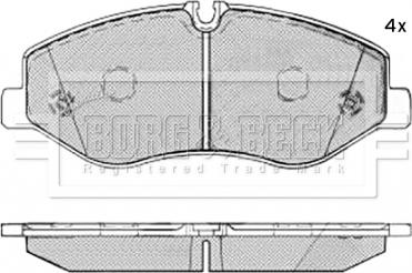 Borg & Beck BBP2503 - Jarrupala, levyjarru inparts.fi