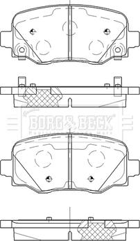 Borg & Beck BBP2521 - Jarrupala, levyjarru inparts.fi