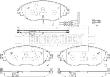 Borg & Beck BBP2605 - Jarrupala, levyjarru inparts.fi