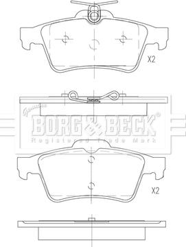 Borg & Beck BBP2883 - Jarrupala, levyjarru inparts.fi