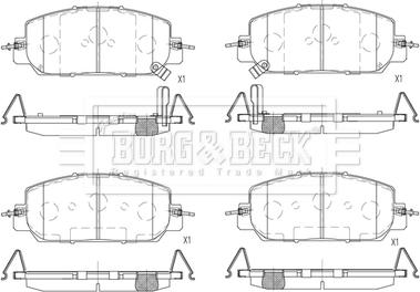 Borg & Beck BBP2833 - Jarrupala, levyjarru inparts.fi