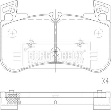 Borg & Beck BBP2827 - Jarrupala, levyjarru inparts.fi