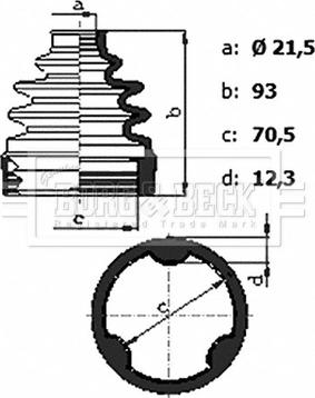 Borg & Beck BCB6441 - Paljekumi, vetoakseli inparts.fi