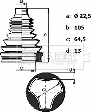 Borg & Beck BCB6434 - Paljekumi, vetoakseli inparts.fi