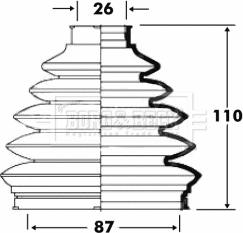 Borg & Beck BCB6097 - Paljekumi, vetoakseli inparts.fi