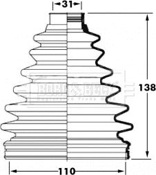 Borg & Beck BCB6057 - Paljekumi, vetoakseli inparts.fi