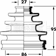 Borg & Beck BCB6061 - Paljekumi, vetoakseli inparts.fi