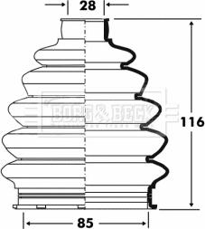 Borg & Beck BCB6083 - Paljekumi, vetoakseli inparts.fi