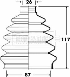 Borg & Beck BCB6077 - Paljekumi, vetoakseli inparts.fi