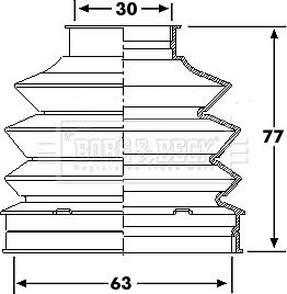 Borg & Beck BCB6195 - Paljekumi, vetoakseli inparts.fi