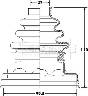 Borg & Beck BCB6191 - Paljekumi, vetoakseli inparts.fi