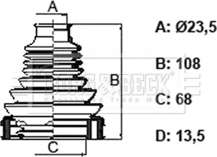 Borg & Beck BCB6325 - Paljekumi, vetoakseli inparts.fi