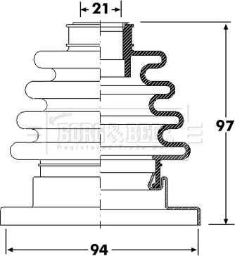 Borg & Beck BCB6295 - Paljekumi, vetoakseli inparts.fi