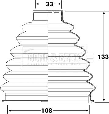 Borg & Beck BCB6292 - Paljekumi, vetoakseli inparts.fi