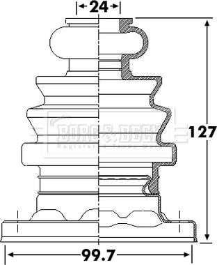 Borg & Beck BCB6258 - Paljekumi, vetoakseli inparts.fi