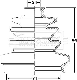 Borg & Beck BCB6257 - Paljekumi, vetoakseli inparts.fi