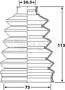 Borg & Beck BCB6268 - Paljekumi, vetoakseli inparts.fi