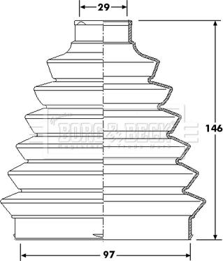 Borg & Beck BCB6213 - Paljekumi, vetoakseli inparts.fi