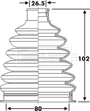 Borg & Beck BCB6280 - Paljekumi, vetoakseli inparts.fi