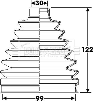 Borg & Beck BCB6283 - Paljekumi, vetoakseli inparts.fi