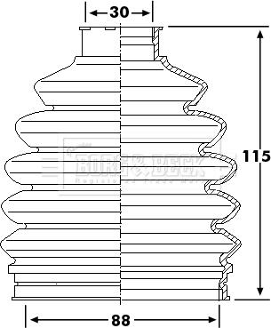 Borg & Beck BCB6236 - Paljekumi, vetoakseli inparts.fi