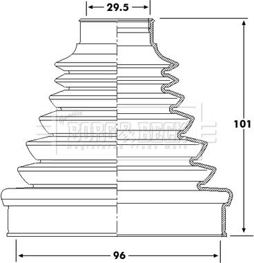 Borg & Beck BCB6220 - Paljekumi, vetoakseli inparts.fi