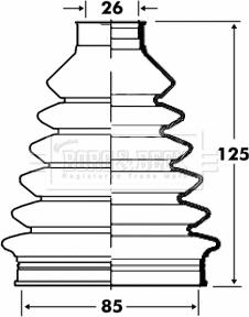 Borg & Beck BCB2843 - Paljekumi, vetoakseli inparts.fi