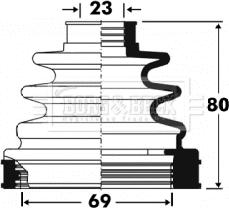 Borg & Beck BCB2854 - Paljekumi, vetoakseli inparts.fi