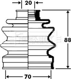 Borg & Beck BCB2368 - Paljekumi, vetoakseli inparts.fi