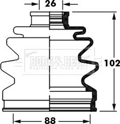 Borg & Beck BCB2388 - Paljekumi, vetoakseli inparts.fi