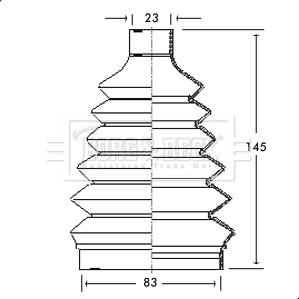 Borg & Beck BCB2325 - Paljekumi, vetoakseli inparts.fi