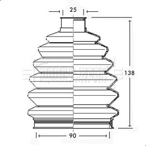 Borg & Beck BCB2281 - Paljekumi, vetoakseli inparts.fi