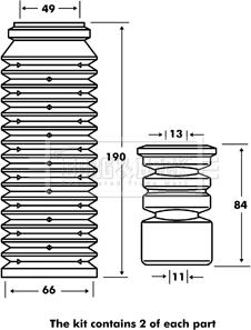 Borg & Beck BPK7090 - Pölysuojasarja, iskunvaimennin inparts.fi