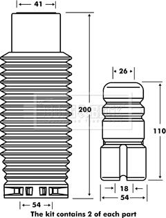 Borg & Beck BPK7066 - Pölysuojasarja, iskunvaimennin inparts.fi