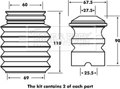 Borg & Beck BPK7009 - Pölysuojasarja, iskunvaimennin inparts.fi