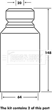 Borg & Beck BPK7035 - Pölysuojasarja, iskunvaimennin inparts.fi