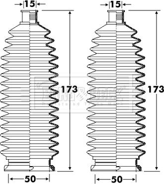 Borg & Beck BSG3402 - Paljekumisarja, ohjaus inparts.fi