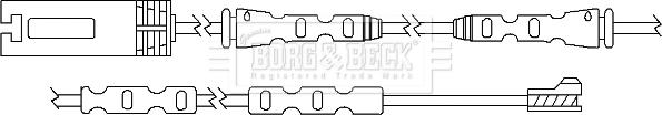 Borg & Beck BWL3058 - Kulumisenilmaisin, jarrupala inparts.fi